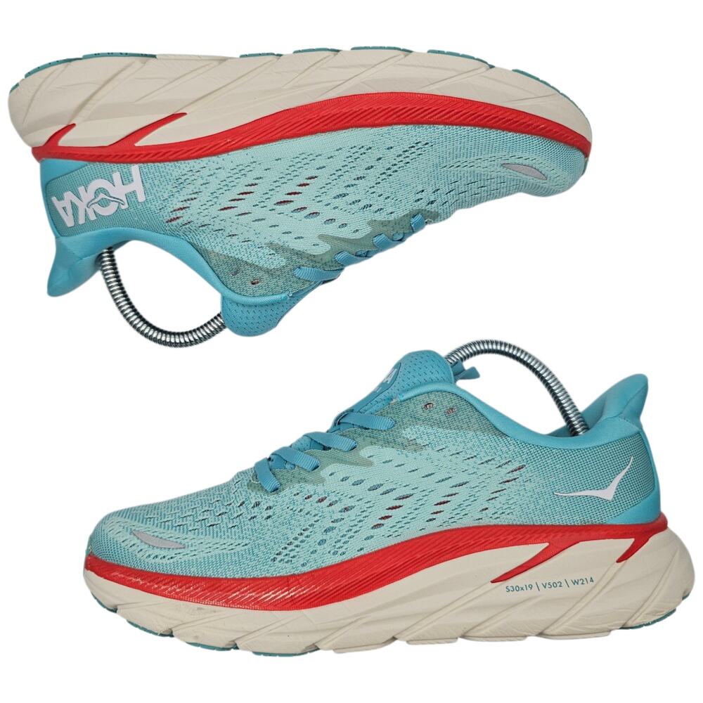 Hoka One One Clifton 8 Aquarelle Eggshell Blue Womens 7.5B (UK 6) Running Shoes - Picture 7 of 10